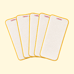Kit com 5 absorventes para fralda ecológica - 4 Camadas - Faixa toque seco