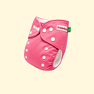 Fralda ecológica - Fraldadinhos Lisa - Rosa chiclete