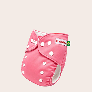 Fralda ecológica - Fraldadinhos Lisa - Rosa chiclete