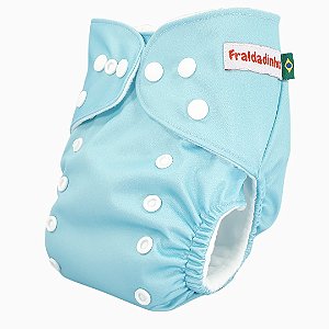 Fralda ecológica - Lisa - Azul Bebê