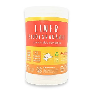 Liner biodegradável para fralda de pano ecológica