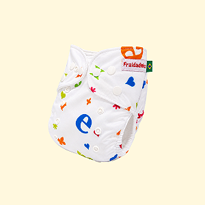 Fralda ecológica Letrinhas | Coleção Fraldadinhos