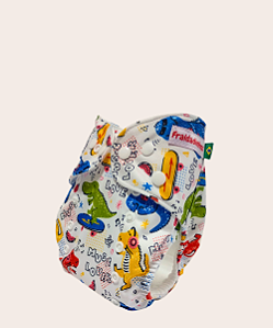 Fralda ecológica - Fraldinhos Dinos Music