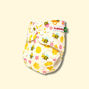 Fralda ecológica Abelhinhas | Coleção Fraldadinhos