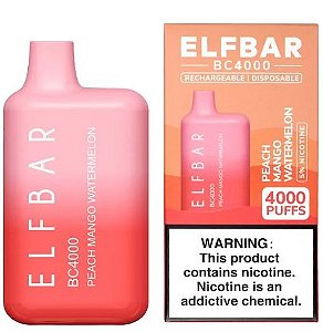 Descartável - Elf Bar - Peach Mango Watermelon - 4000 puffs