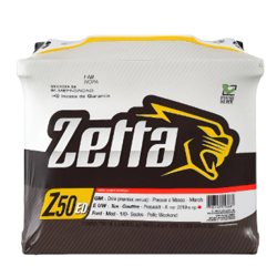 Bateria Zetta 50ah caixa alta