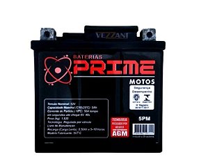 Bateria de Moto Prime 5PM 5AH
