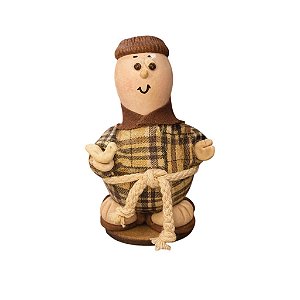 Imagem São Francisco de Assis em Cabaça Artesanal - 10 a 12cm