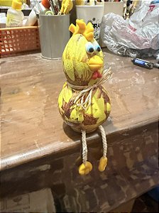 Galo Amarelo c/ Pernas 10 a 12cm