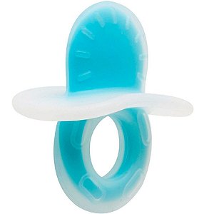 Mordedor Texturizado Em Silicone Azul Buba