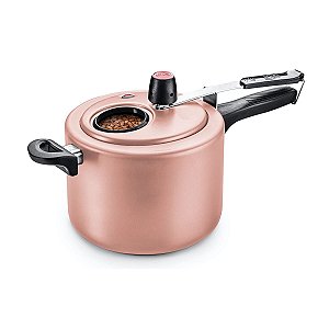 Panela de Pressão Rosê 4,5L Com Visor de Vidro