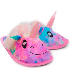 Pantufa Unicórnio Rainbow Única 37x38