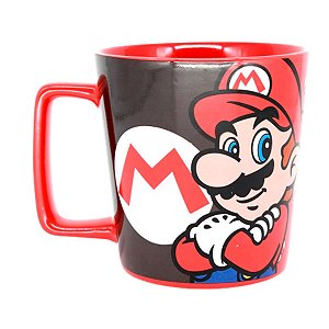 Caneca De Cerâmica Super Mario Mushroom 400ml