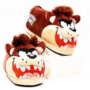 Pantufa 3D Unissex Taz  Mania Looney Tunes 36 A 38