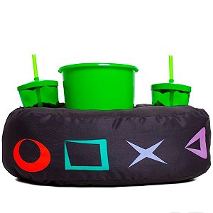 Almofada Porta Pipoca Play Station Preto