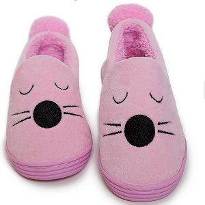 Sapatilha Pantufa Foca Infantil Rosa Cotton Day 33x34