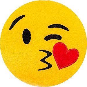Almofada Emoji Beijinho Pelúcia 30 Cm