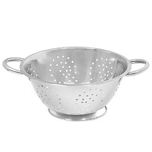 Escorredor De Massas e Legumes 28cm Inox Com Alças