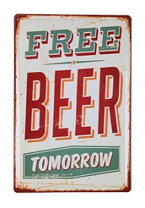 Placa Decorativa Free Beer