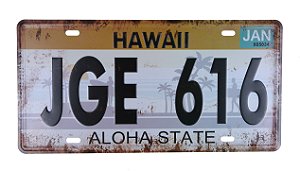 Placa Decorativa Carro Americana Hawaii