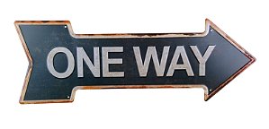 Placa Decorativa One Way