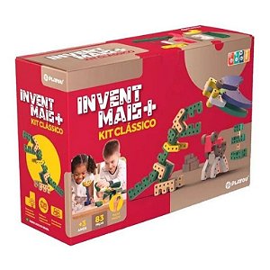 Brinquedo de montar Playou Invent Mais Kit Clássico 83 peças