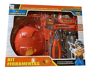 Kit Ferramentas Infantil Com Capacete 14 Peças