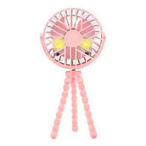 Mini Ventilador Buba Para Berço E Carrinho Rosa