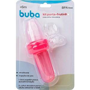 Colher Dosadora E Porta frutinha Buba 30ml Rosa