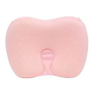 Travesseiro Para Bebê Anatômico Viscoelástico Rosa Buba