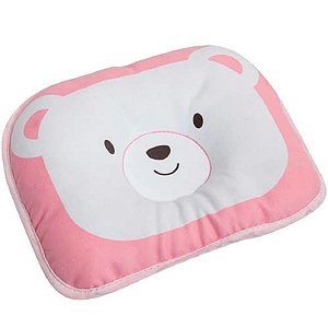Travesseiro Anatômico Para Bebe Recém-nascido Urso Rosa