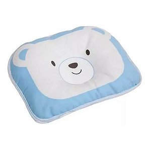 Travesseiro Anatômico Para Bebe Recém-nascido Urso Azul