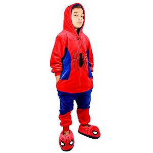 Macacão Kigurumi Infantil 3 A 4 Anos Spiderman