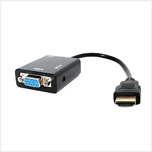 Cabo Conversor De Hdmi Para Vga Adaptador Com Saída P2 Áudio