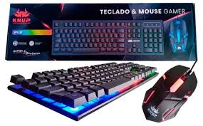 Kit Gamer Mouse e Teclado Semi Mecânico RGB Knup KP-TE115