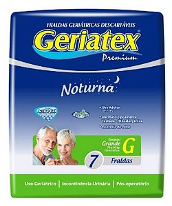 Fralda Geriátrica GERIATEX PREMIUM NOTURNA G - FARDO COM 84 TIRAS