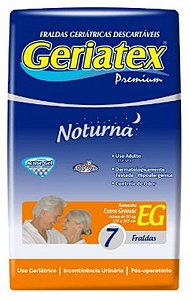 Fralda Geriátrica GERIATEX PREMIUM NOTURNA EG - FARDO COM 84 TIRAS