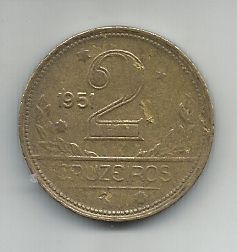 Moeda Brasil 2 Cruzeiros 1951 Bronze Alumínio 25mm Para Coleção Antiga