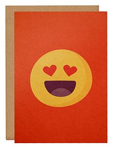 Cartão Emoji apaixonado