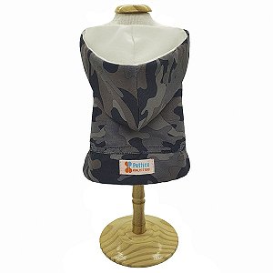 Roupa Pet para Cães Capa Blusa Pet Capuz Impetus Camuflada Petisco
