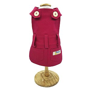 Roupa Pet para Cães Vestido Pet com Bolsos Puro Algodão Petisco