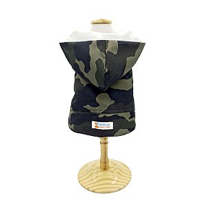 Roupa Pet para Cães Capa Blusa Pet Capuz Impetus Camuflada Petisco