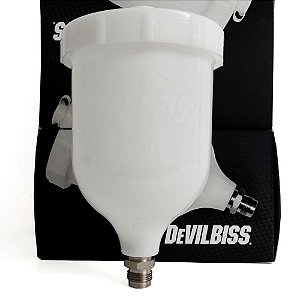 Caneca Plastica 600 ml  gravidade para pistolas SLG- Devilbiss