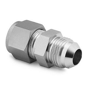 Conector Macho JIC Anilha simples em Aço Inox 316