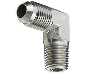 Cotovelo Macho NPT JIC 37º em Aço Inox 316