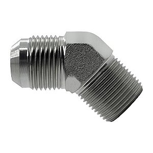 Cotovelo 45º Macho NPT JIC 37 em Aço Inox 316