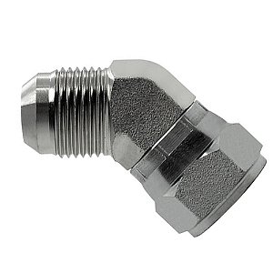 Cotovelo 45º Fêmea Giratória JIC 37 Inox 316