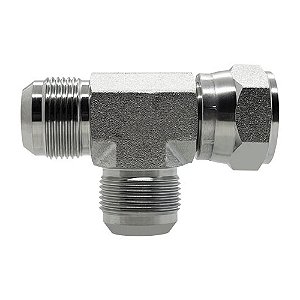 Te Fêmea Giratória Lateral JIC 37 em aço Inox 316