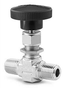 Válvula Agulha Macho Macho NPT 1000PSI em Aço Inox 316