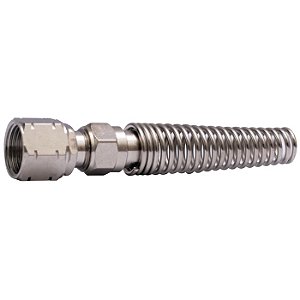 Conexão Cromada com Mola para Tubo em PA ou PU